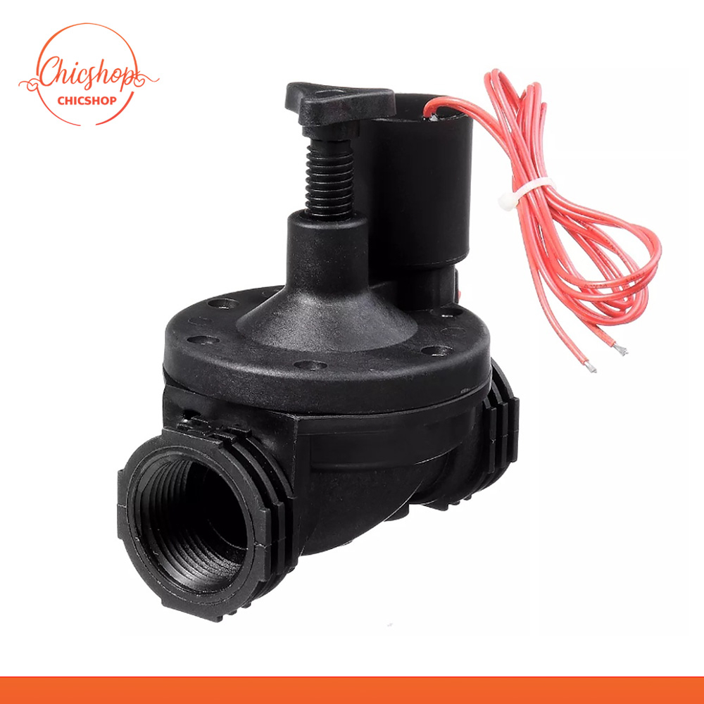 โซลินอยด์วาล์ว AC220V / DC12V วาล์วน้ำไฟฟ้า เกลียวใน ขนาด 1 นิ้ว Solenoid Valve วาล์วรดน้ำ