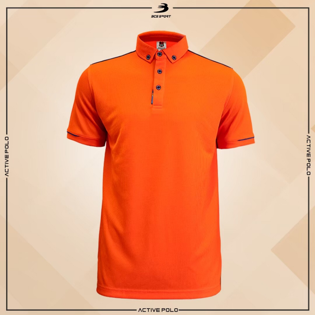 เสื้อโปโล BCS Sport (P005) สีส้ม