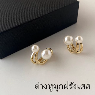 ต่างหูเงิน S925 แบบห้อยด้านหลัง สไตล์ย้อนยุค แฟชั่นสําหรับผู้หญิง