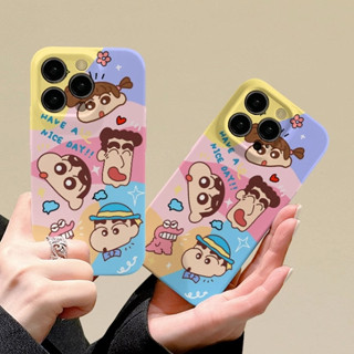 ❤️จัดส่งทันที❤️เคสไอโฟน11/12/13/14 Pro Max silicone Case Cute Crayon Shinchan Case For iPhone 11,12,13,12PM,13PM,14PM