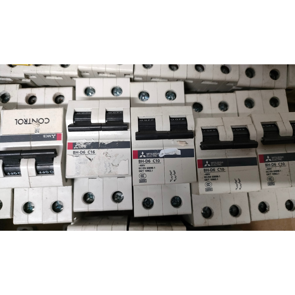 MITSUBISHI Miniature Circuit Breaker มิซซูบิชิ BH-D6 C6 C10 2Pole 10A 16A 20A ABB HACO cb สินค้ามือส