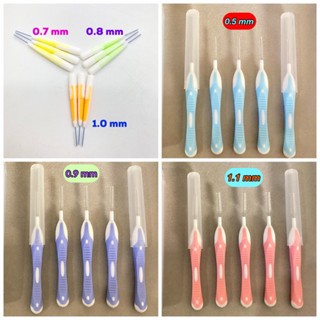 Kentoyshop แปรงซอกฟัน Ken &amp; Klean ด้ามตรง (แพ็คถุง) ขนาด 0.5 ,0.6 , 0.7 , 0.8 , 0.9 ,1.0 ,1.1 ,1.5mm