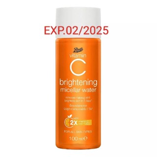 Boots VitaminC Brightening Micellar Water 100ml.บู๊ทส์ วิตามิน ซี ไบรท์เทนนิ่ง ไมเซลล่า วอเตอร์