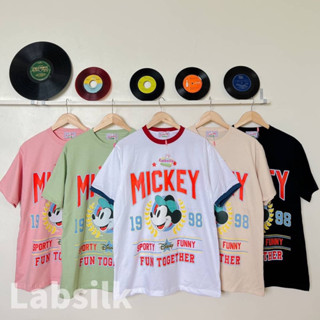 ◕◡◕ LAB SILK ◕◡◕ เสื้อยืด Oversize สกรีนลาย MICKEY 1998 🚩 สวยๆ งี้ก็ว้าวุ่นเลยย~