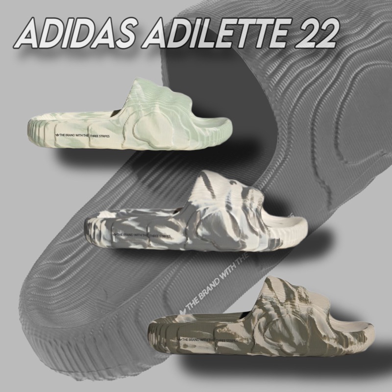 ลดเพิ่ม 15% ทักแชทรับโค้ด Adidas ADILETTE 22 " IG5917 IG5918 IG5919 "ของแท้ ป้ายไทย