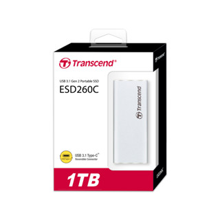 Transcend External SSD 1TB: ESD260C: USB 3.1 Gen 2 : รับประกัน 3 ปี - มีใบกำกับภาษี-TS1TESD260C