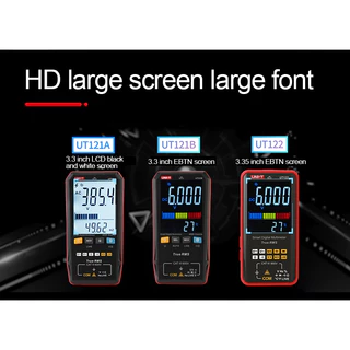 แท้ ส่งจากไทย UNI-T สมาร์ทมัลติมิเตอร์แบบดิจิตอล UT121A UT121B UT122 AC DC เครื่องทดสอบแรงดันไฟฟ้ามัลติมิเตอร์ True R