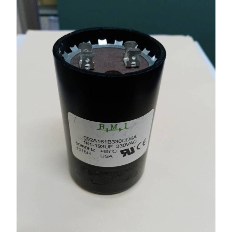 B.M.I. คาปาซิเตอร์(ตู้แช่ร์) 161-193 uf  330 Vac 50/60Hz+65องศา ขนาด8.5x5.2 Cm ของแท้จาก USA สินค้าพ