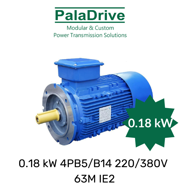 มอเตอร์ PalaDrive 0.18kW 4PB5/B14 220/380V 63M IE2