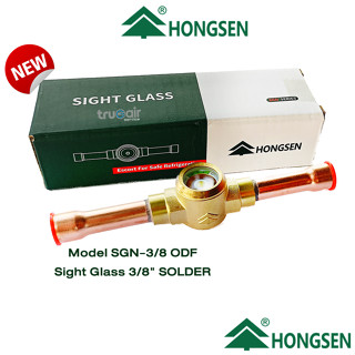 hongsen sight glass 3/8 กระจกตาแมว 3/8 แบบเชื่อม SOLDER Model SGN-3/8 ODF รุ่นเปิดฝาไม่ได้ SGN มีการปิดผนึกแบบ PTFE