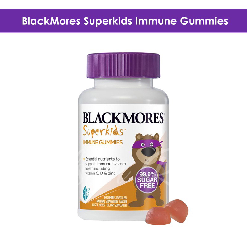 Blackmores Superkids Immune Kids Health Vitamin C Gummies แบล็กมอร์ วิตามินกัมมี่สำหรับเด็ก วิตามินซ