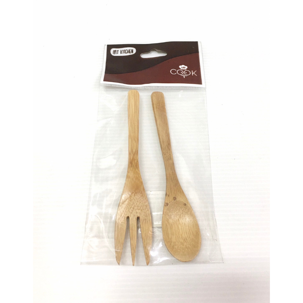 ช้อนส้อมไม้ 13.5cm WU-SF135/2 US