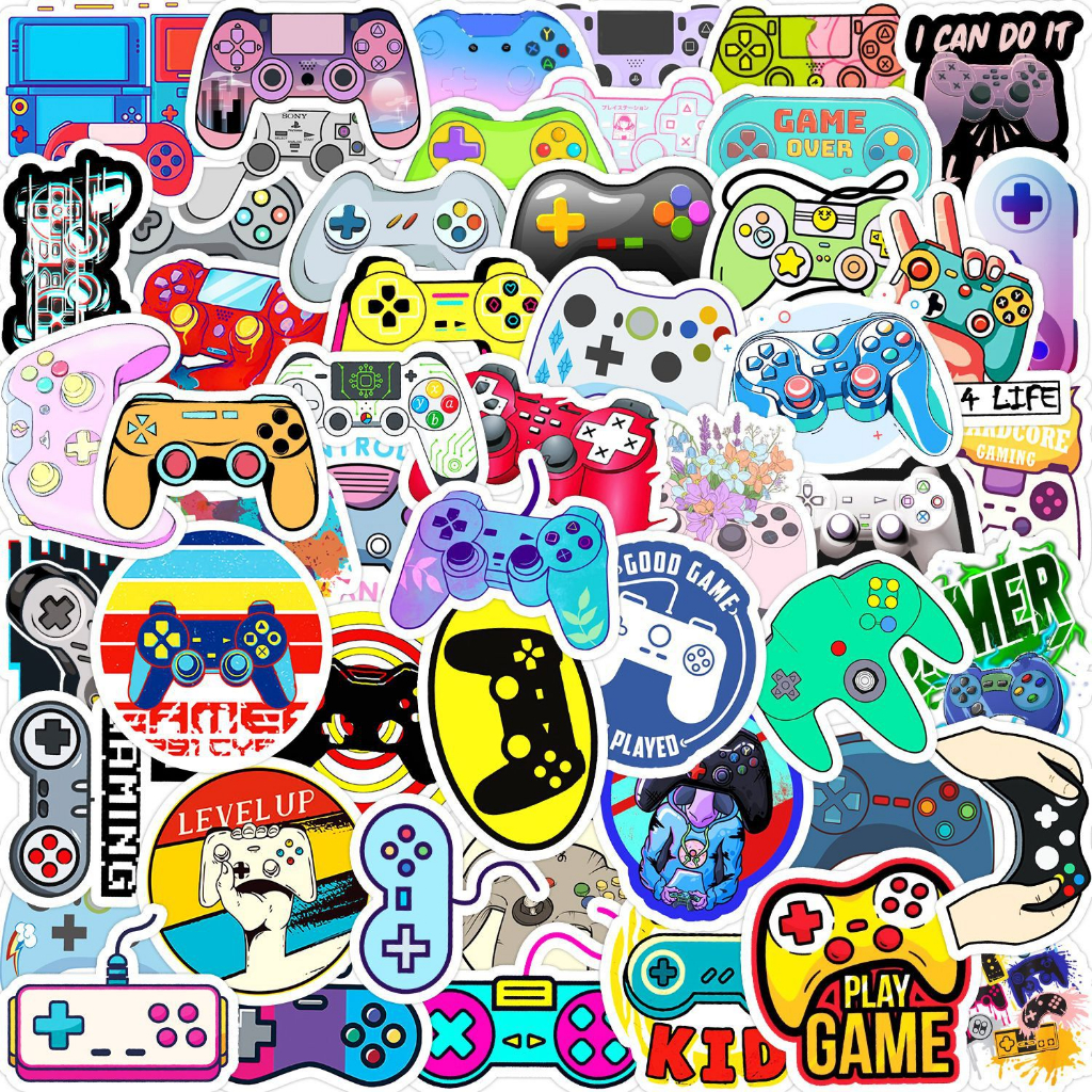 🧡Sale🧡gameboy sticker Japan nintendo SWITCH 90s 80s ซูเปอร์มาริโอ มาร์เวล โดเรม่อน 50แผ่น กันน้ำ สติ๊กเกอร์