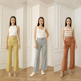 xothelabel -  Enchanted pants กางเกงทำงานทรงสวยมีลูกเล่นด้วยเข็มขัด
