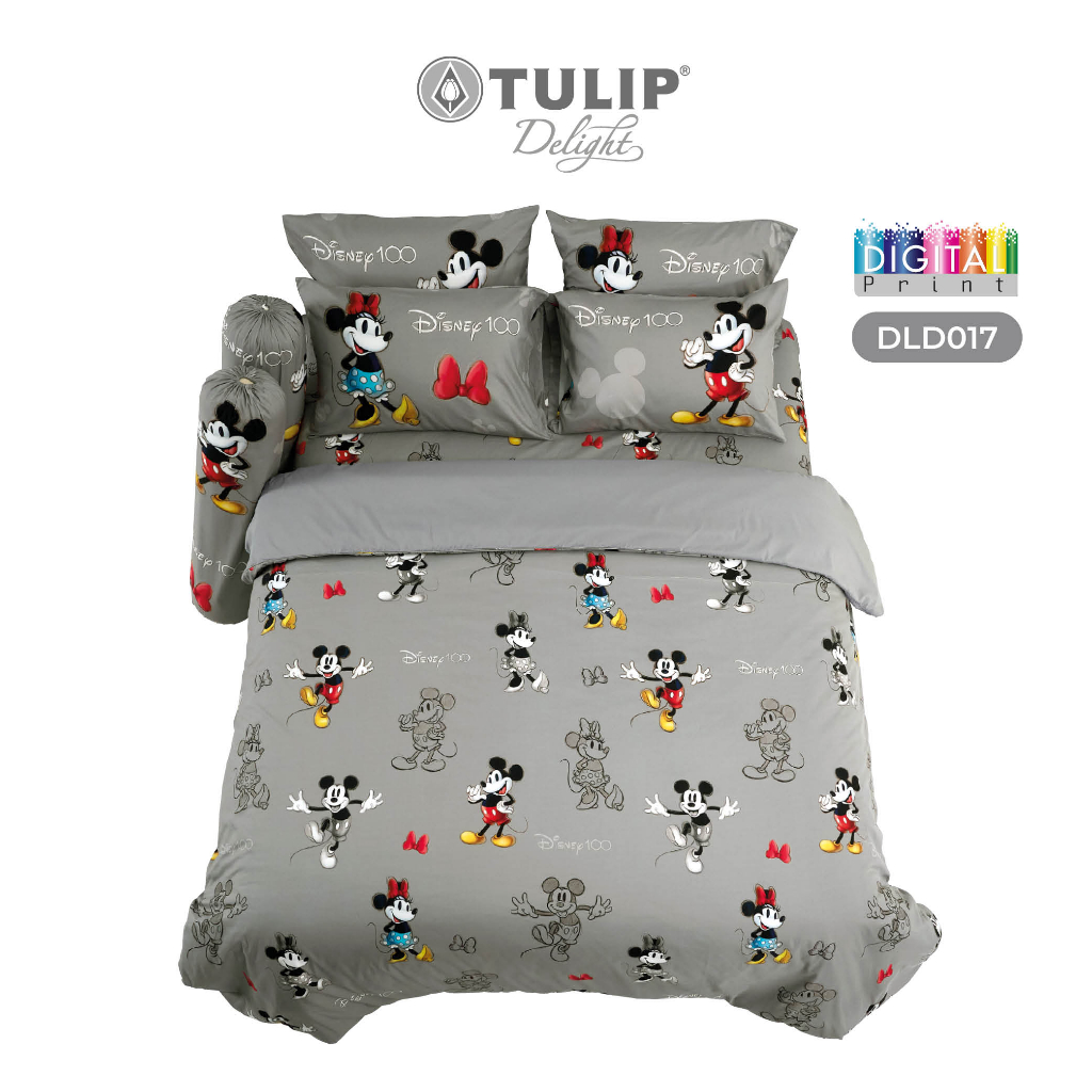 [New] TULIP Disney 100th ชุดเครื่องนอน ผ้าปูที่นอน ผ้าห่มนวม รุ่น TULIP Delight DLD017 Mickey ลิขสิทธิ์ แท้ดิสนีย์