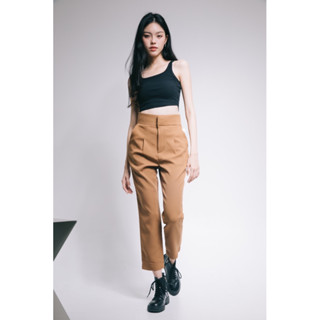 MIA Trousers - Pretzel กางเกงขายาวเอวสูง เนื้อนุ่มลื่น