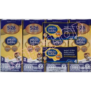 S26-GOLD UHT สูตร3รสจืด 180ml. (แพ็ค4,12)