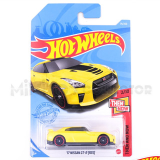 รถเหล็ก HOTWHEELS ของแท้ 17 Nissan GT-R (R35) (Yellow)