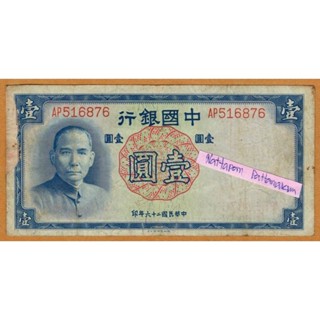 ธนบัตรสาธารณรัฐประชาชนจีน  1  หยวน ปี 1937