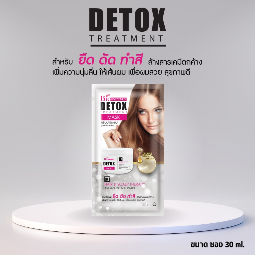 (ยกกล่อง 6 ซอง) ดีท๊อกซ์ ทรีทเม้นท์ มาส์ค ขนาด 30 ml.
