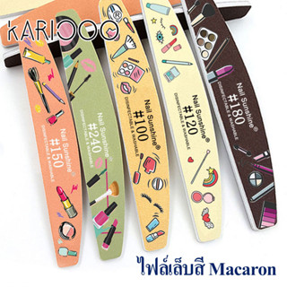 ตะไบหยาบ ทรง half-moon ลายคอสเมติก ตะไบลับเล็บ ตะไบเล็บ ความหยาบ KIKO BEAUTY NG147