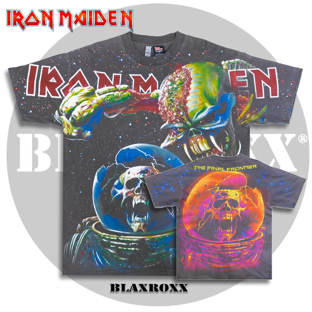 BLAXROXX® |  Iron Maiden® | [IRM032-LA] | เสื้อวง OVP สีจม | Los Angeles Apparel