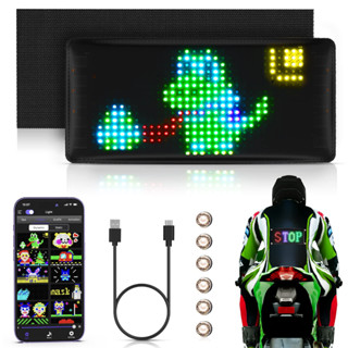 Mini LED ป้าย, 7.2 x 3.4 ไร้สายบลูทูธ LED ป้าย App Control Custom LED Matrix สำหรับแท็กข้อความ