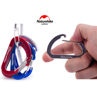 Carabiners Buckle Type D size 6.5 cm. คาราบิเนอร์ 1แพ็ค/2ชิ้น (ใช้สำหรับแขวนของ) NH15A002-H