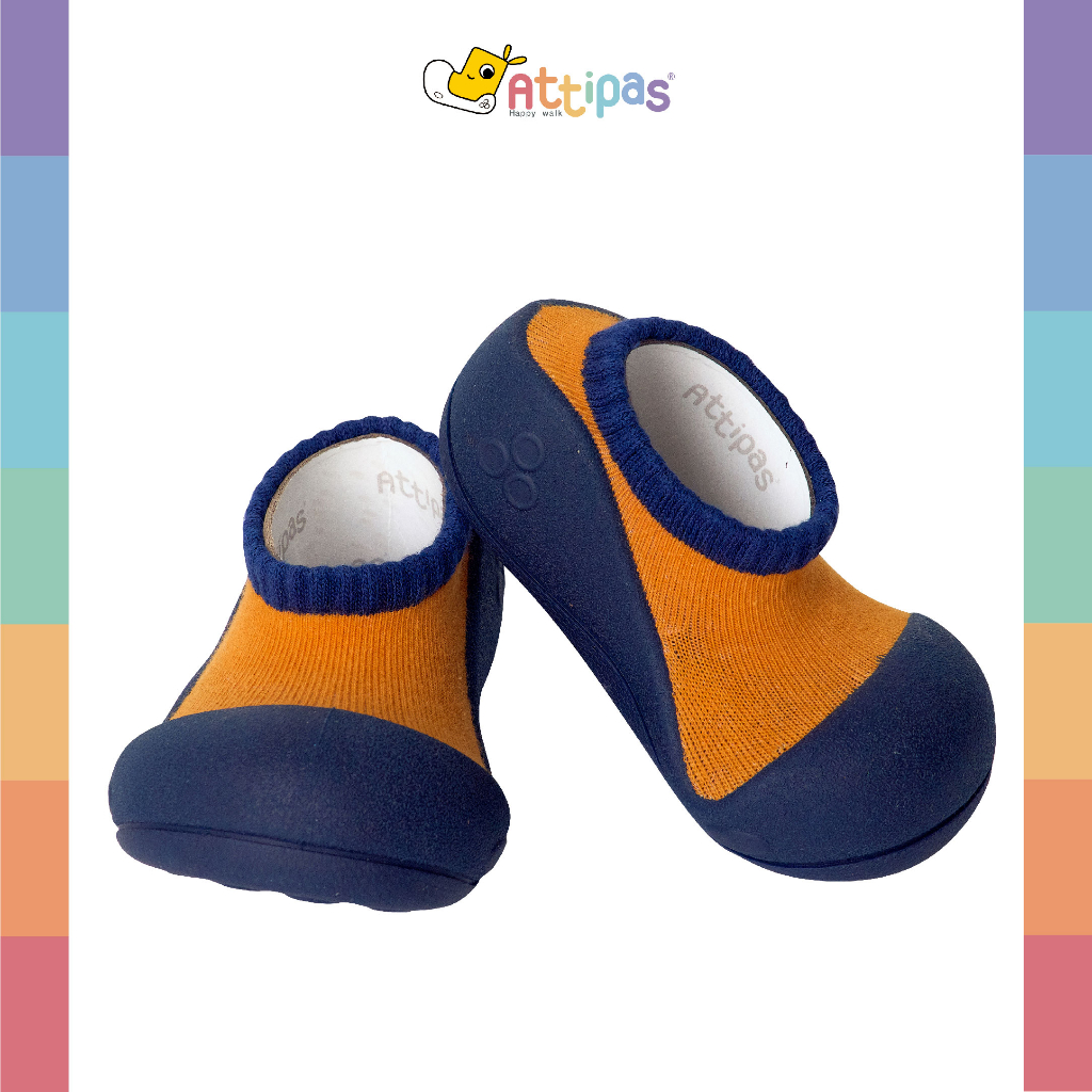 NEW! รองเท้าหัดเดิน Attipas - รุ่น Midnight Orange - [สี : Navy] [รุ่น Standard]