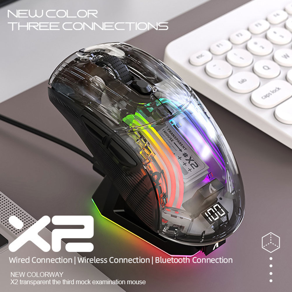 Attack Shark X2PRO RGB เมาส์เกมมิ่งไร้สาย PAW3212 2.4G พร้อม7ปุ่ม 5 DPI
