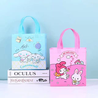 พร้อมส่ง กระเป๋าถือ ลายการ์ตูน ถุงผ้าไม่ทอ ผ้าสปันบอนด์ ถุงหิวช้อปปิ้ง น่ารักๆ