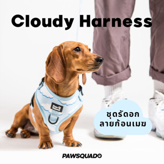 PAWSQUAD Cloudy Harness | ชุดรัดอกสุนัขแมว สายรัดอกหมาแมว แบบปรับได้ ระบายอากาศดี