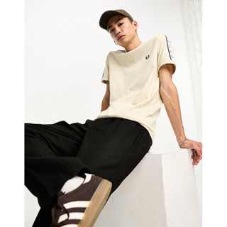 [Pre-Order] Fred Perry Taped Ringer T-Shirt in Oatmeal