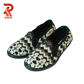 RANG รองเท้าผ้าใบแฟชั่น ลายเส้นดำ เบอร์36-40