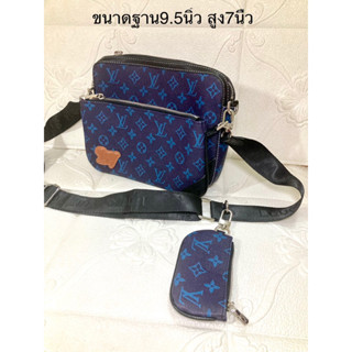 กระเป๋าสะพายข้าง crossbody แยก3ชิ้น ขนาดฐาน9.5 สูง7นิ้ว งานมือสองพร้อมใช้