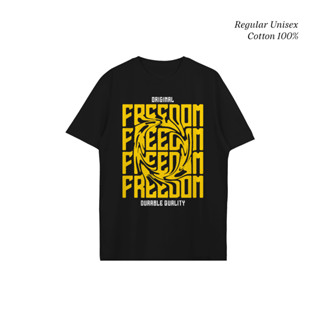 Freedom Streetwear เสื้อยืด T-shirt Unisex Cotton100%