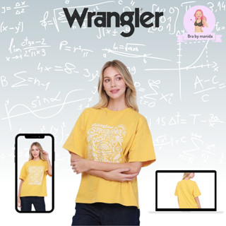 WRANGLER แท้ ขายชนช็อป เสื้อยืดแขนสั้นผู้หญิง คอลเลคชั่น Logo Play รุ่น WR W272F202