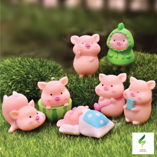 โมเดล - น้องหมู มีให้เลือก 3 Set สำหรับตกแต้งบ้าน สวนถาด อื่นๆ