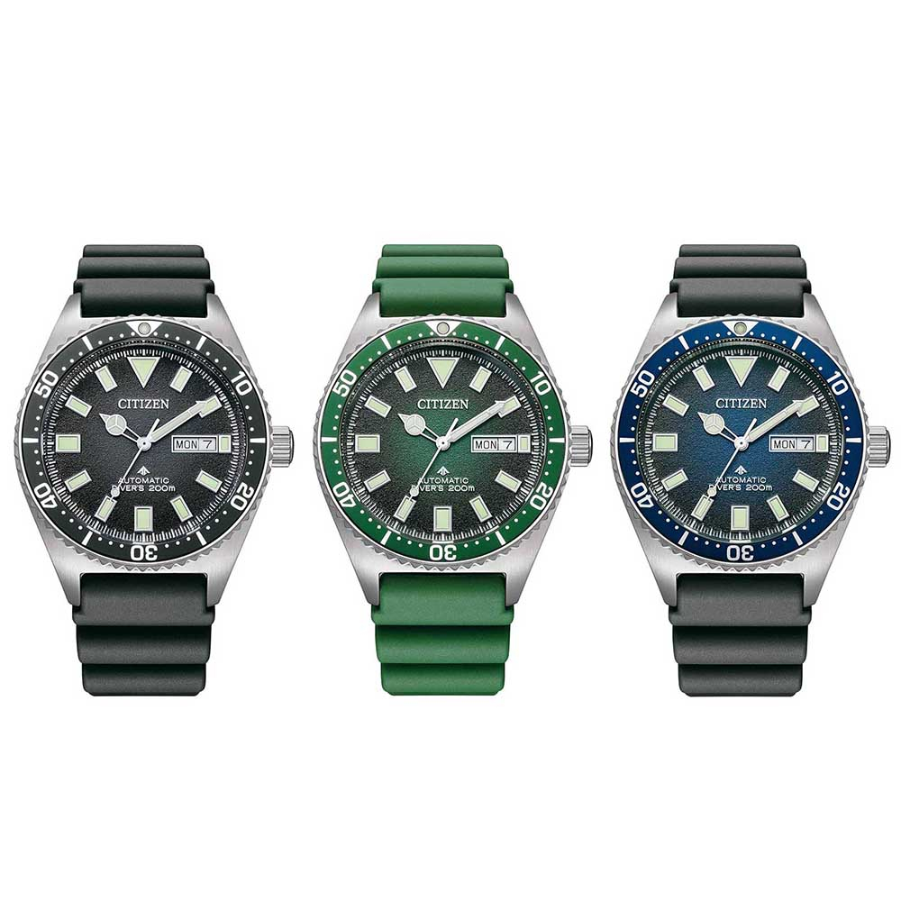 CITIZEN นาฬิกาข้อมือผู้ชาย สายยาง รุ่น NY0120-01E,NY0121-09X,NY0129-07L