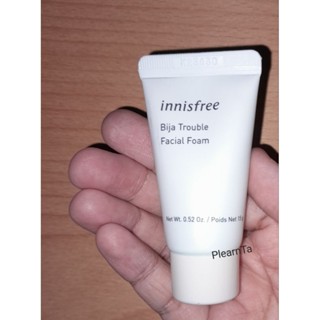 [ของแท้ 100%]《ขนาดทดลอง》โฟมล้างหน้า innisfree Bija Trouble Facial Foam (15 ml.)