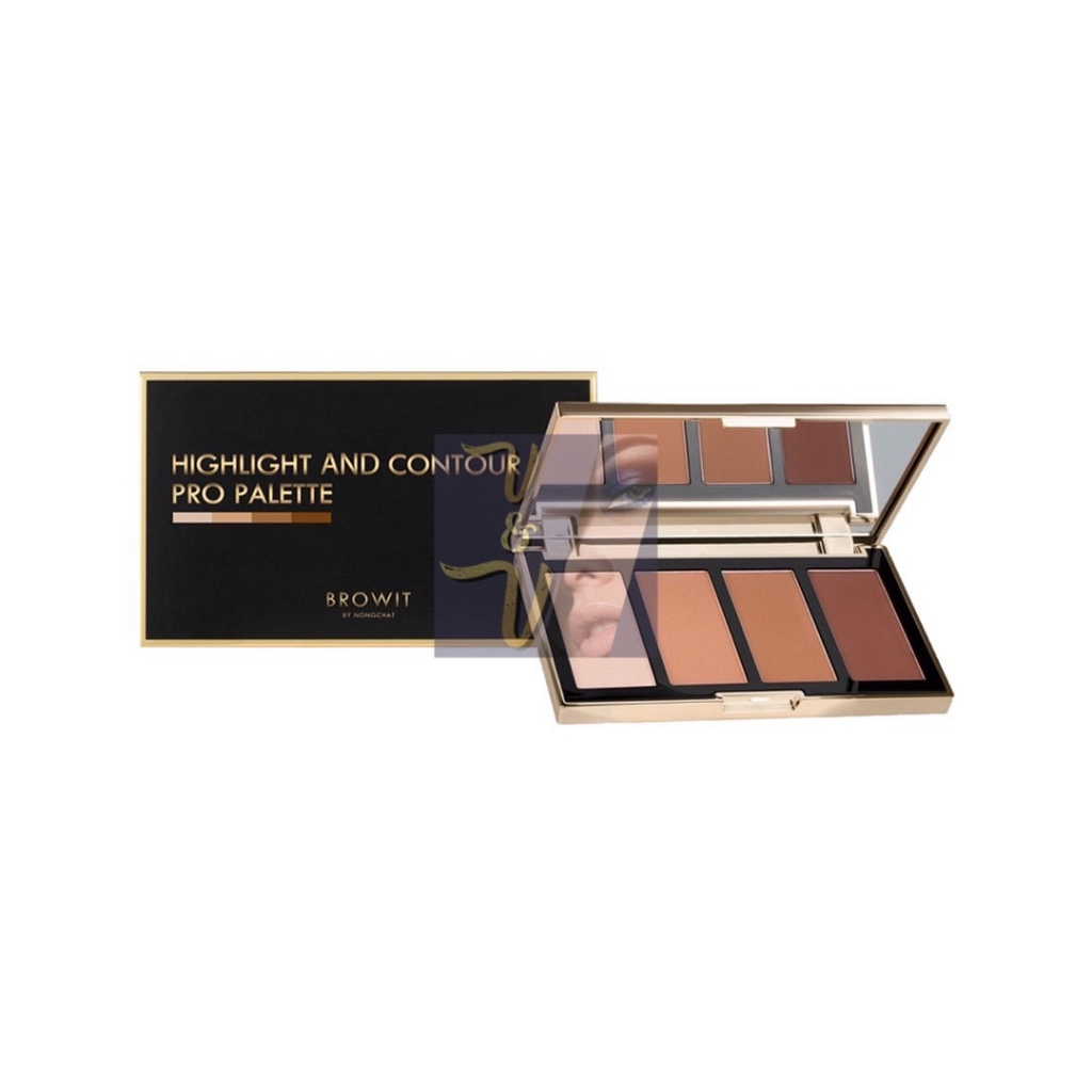 (3.5g.) Browit Highlight & Contour Pro Palette บราวอิท ไฮไลท์ แอนด์ คอนทัวร์ พาเลท