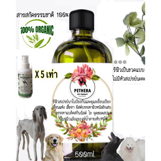 🔥ใหม่ล่าสุด🔥 รีฟิวสเปรย์นาโน Pethera ขนาดจุใจ 500มล. สเปรย์ดูแลผิวหนังแมว สุนัขและอื่นๆ ปลอดภัยเลียได้100%
