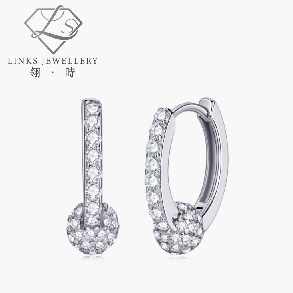 ［Real Moissanite］Can Pass Diamond Test 18K Gold Light luxury Spherical Earrings ME025 Diamond Earrri
