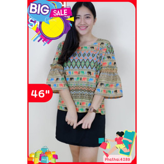 Flash sale 📌✅ เสื้อ อก46 เสื้อผ้าฝ้ายพื้นเมือง