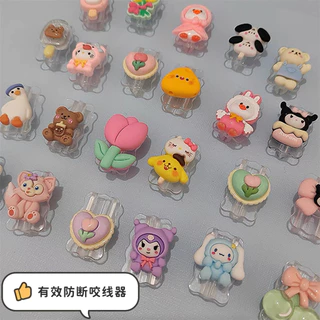 【ส่งจากไทย】Cable Bite ที่กันสายหัก ลายการ์ตูน สำหรับ สายชาร์จ PD/Android/USB/Type-C เคส TPU