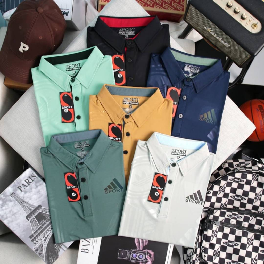 พร้อมส่งPOLO Sport ลายพิมพ์ ใส่ได้ทั้งชายcและหญิง เสื้อโปโลคอปกแขนสั้น สวมใส่สบาย เนื้อผ้าลื่นแห้งง่าย