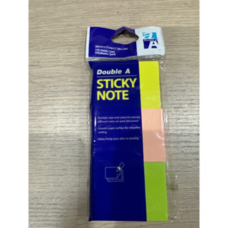 กระดาษโน้ต Double A STICKY NOTE แพ็ค คละสี 3 อัน