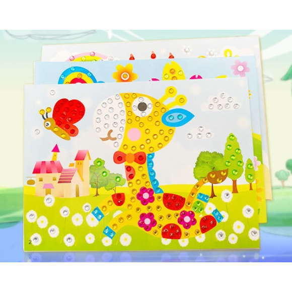 ❤️เลือกลายได้❤️ DIY สติ๊กเกอร์เพชร คริสตัล ตกแต่งภาพด้วย crystal diamond stickers ของเล่นงานประดิษฐ์ ของเล่นแนวศิลปะ