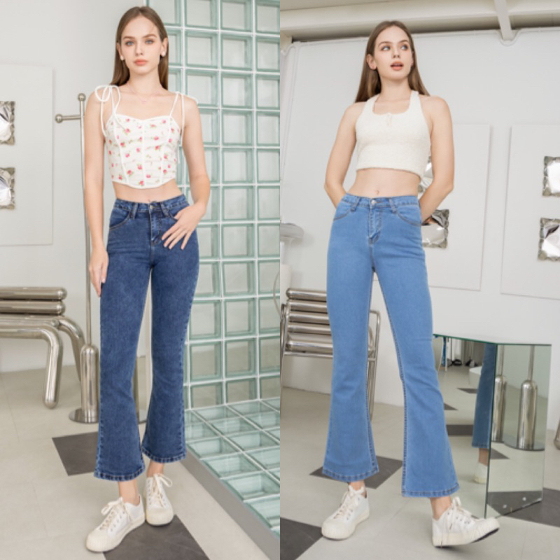 (ส่งฟรี) HIWARI JEANS รุ่น H3  กางเกงยีนส์ผู้หญิง ผ้านิ่ม ทรงขาม้า Hosey (ผ้ายืด)