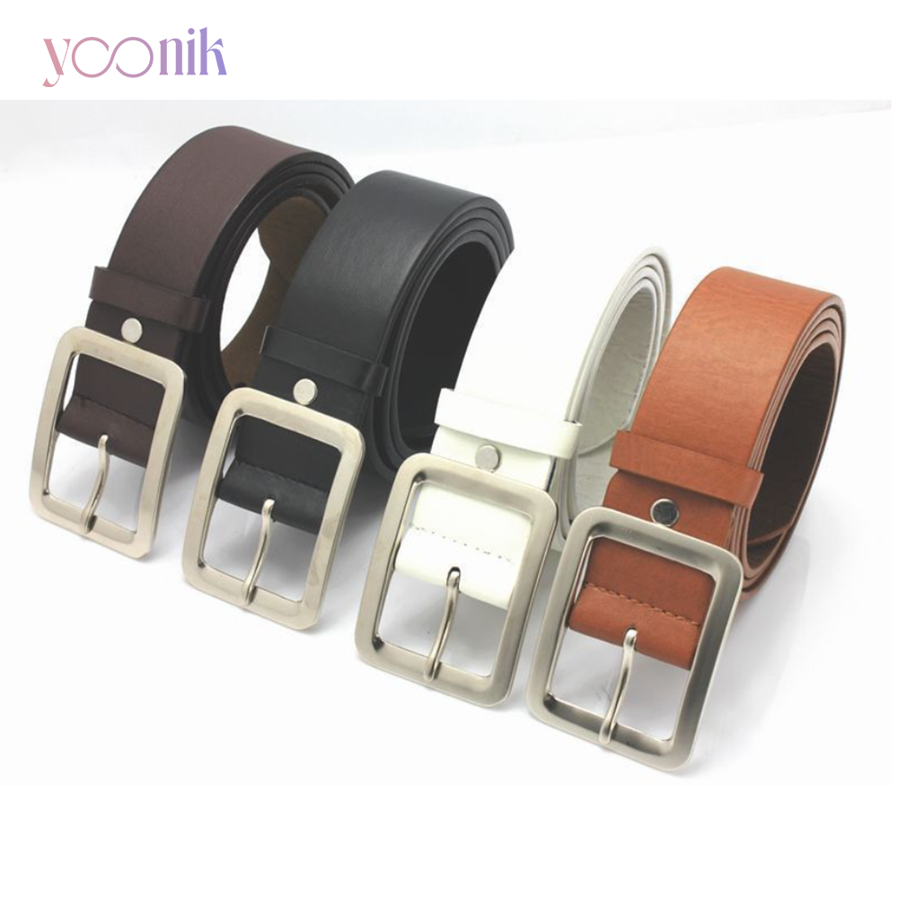 เข็มขัดหนัง PU คลาสสิก สไตล์วินเทจ มีให้เลือกหลายสี เหมาะสำหรับผู้ชาย ผู้หญิง